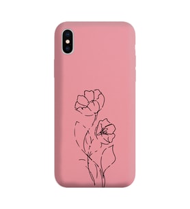 Iphone Xs Max Çizgi Tasarımlı Pudra Lansman Telefon Kılıfı