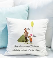 Kişiye Özel Babalar Günü Yastığı Baba-Oğul