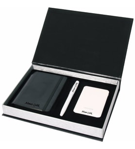Wings Almon Hediyelik Set  İsme Özel  5000mAh Powebank +  Cep Defteri + Roller Kalem  Hepsi İsme Özel