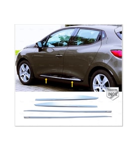 Renault Clio 4 HB Krom Yan Kapı Çıtası 4 Kapı  2012-2019 arası Paslanmaz Çelik