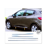 Renault Clio 4 HB Krom Yan Kapı Çıtası 4 Kapı  2012-2019 arası Paslanmaz Çelik