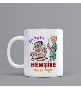 En Tatlı Hemşire Hediye Kupa Bardak Kişiye Özel Hediye W86