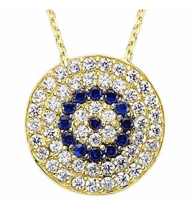 Sosyete Gözü Kolye 2,32 Gram 14 Ayar Altın (Sarı)
