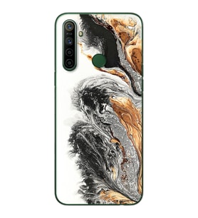 Mermer Tasarımlı Süper Şeffaf Silikon Telefon Kılıfı Oppo Realmi 5i