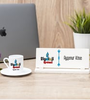 Biyoloji Öğretmeni Türk Kahvesi Fincanı Ve Masa İsimliği Hediye Seti