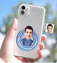BK Gift Kişiye Özel Erkek Kolay Yetişmiyor Karikatürlü iPhone 11 İnce Şeffaf Silikon Telefon Kapağı-3 (Beyaz)