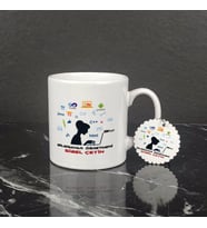 Bilgisayar Öğretmeni Kupa Bardak ve Anahtarlık Set