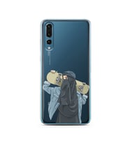 Kaykay Kız Tasarım Süper Şeffaf Silikon Telefon Kılıfı Huawei P20 Pro 