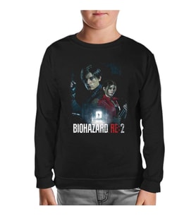 Resident Evil - Biohazard Siyah Çocuk Sweatshirt
