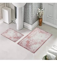 Banyo Halısı Ikili Klozet Takımı Kaymaz Tabanlı (60 xm x 100 cm + 40 cm x 60 cm) 