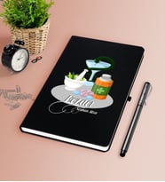 BK Gift Kişiye Özel Eczacı Siyah Defter Kalem Seti-6