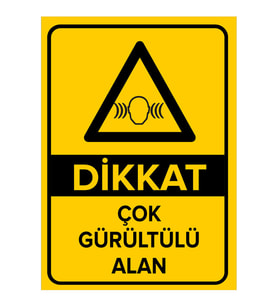 MIGNATIS - Dikkat Çok Gürültü Alanı Levhası - Sac Malzeme 50x70cm