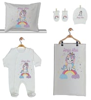 Pia Baby Gl 1916-02 İsme Özel Beşli Tulum Set