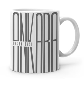 BK Gift Kişiye Özel Ankara Tasarımlı Beyaz Kupa Bardak  1