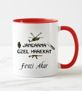 Jandarma Özel Hareket Kupa Bardağı Kırmızı
