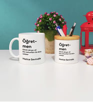 Öğretmen Kupa Bardak ve Kalemlik Seti