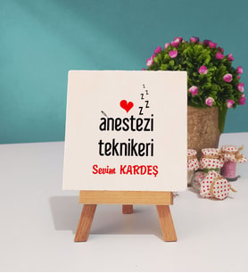 Anestezi Teknikeri Hediye Dekoratif Taş Baskı 