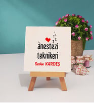Anestezi Teknikeri Hediye Dekoratif Taş Baskı 