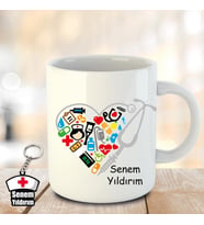İsme ve Hemşireler Gününe Özel Kupa Bardak ve Anahtarlık - 11