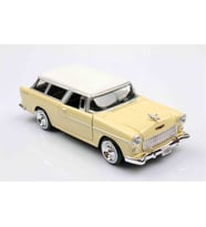 Motomax Krem 1955 Chevy Bel Air Chevrolet Nomad 1/24 Die Cast Model Araç