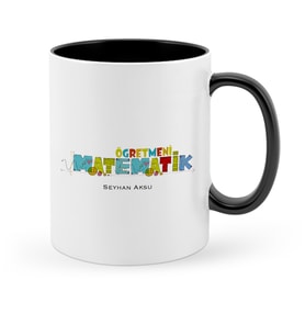 BK Gift Kişiye Özel Matematik Öğretmeni Siyah Kupa Bardak  2