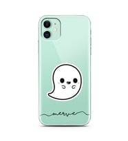 Sevimli Hayalet Tasarımlı Kişiye Özel Telefon kılıfı (tüm modeller mevcuttur)
