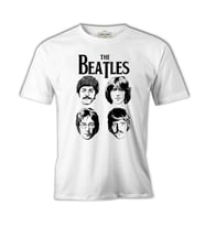 The Beatles 3 Beyaz Erkek Tshirt