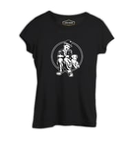 Charlie Chaplin - Köpeğin Hayatı Siyah Kadın Tshirt