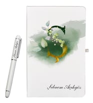 Kjişiye Özel Hazırlanmış Harf Tasarımlı Hediye Defter ve Roller Kalem Seti
