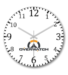 Overwatch Duvar Saati Bombeli Gercek Cam