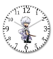 Gintama Gintoki Duvar Saati Bombeli Gercek Cam