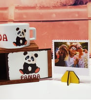 Kişiye Özel Fotoğraflı Panda Kutulu Kupa Hediye Seti