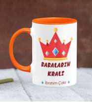BK Gift Kişiye Özel Babalar Günü Temalı Turuncu Kupa Bardak 19363t