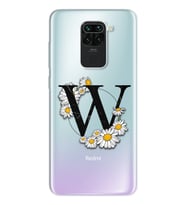 Papatya Harf Tasarım Süper Şeffaf Silikon Telefon Kılıfı Xiomai Redmi Note 9 W-H