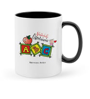 BK Gift Kişiye Özel Anasınıfı Öğretmeni Siyah Kupa Bardak  1
