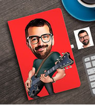 BK Gift Kişiye Özel Bay Gitarist Karikatürlü Defter-1