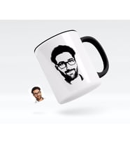 BK Gift Kişiye Özel Erkek Silüet Siyah Kupa Bardak-1