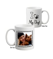 Köpek Besleyene Fotoğraflı I Love My Dog Kupa Bardak