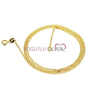 Söğütlü Silver Altın Yaldızlı Kolye Zinciri (60 cm)