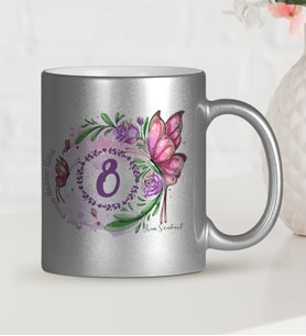 BK Gift Kişiye Özel Dünya Kadınlar Günü Temalı Gümüş Kupa Bardak  39
