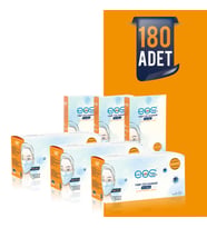 Eos Medical Tip IIR Meltblown Filtreli 3 Katlı Tıbbi Yüz Maskesi - 180 Adet (Beyaz)