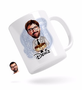 BK Gift Kişiye Özel Erkek Doğum Günü Karikatürlü Beyaz Kupa Bardak-4