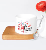 BK Gift Kişiye Özel Canım Annem Ahşap Altlıklı Seramik Fincan  18