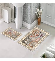Banyo Halısı Ikili Klozet Takımı Kaymaz Tabanlı (60 xm x 100 cm + 40 cm x 60 cm) 