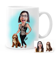 BK Gift Kişiye Özel Evcil Dostum Karikatür Beyaz Kupa Bardak  3