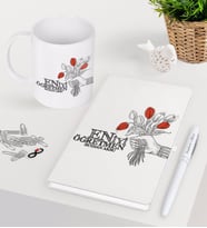 BK Gift Kişiye Özel En İyi Öğretmen Beyaz Defter Kalem Kupa Seti-7 (Model 1)