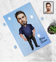 Kişiye Özel Erkek Karikatürlü A4 99 Parça Puzzle Model-7