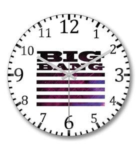 Big Bang 4 Duvar Saati Bombeli Gercek Cam