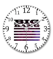 Big Bang 4 Duvar Saati Bombeli Gercek Cam
