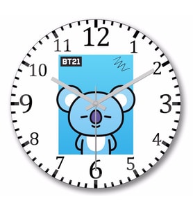 Bt21 Koya Bts Duvar Saati Bombeli Gercek Cam